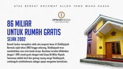 86 Milyar Untuk Rumah Gratis Sejak 2002