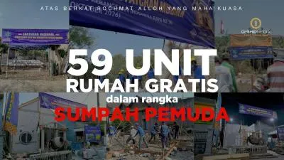 Syukuri Sumpah Pemuda, Para Pemuda Ini Bangun 59 Unit Rumah Gratis
